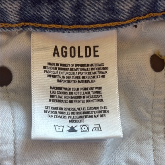 Ag Adriano Goldschmied Blue Jean Highrise Shorts Distressed Style size 32 - Picture 9 of 10